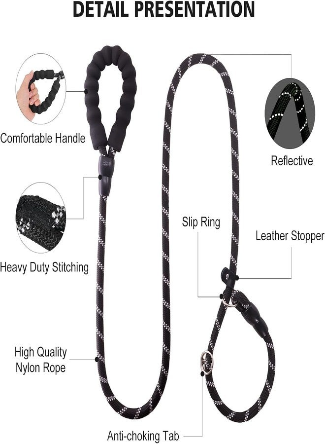 LOCANS 4FT Heavy Duty Dog Leash with Soft Padded Handle,Strong Reflective Rope for Night Walking, 360-Degree Rotating Metal Buckle Without Tangles,Suitable for Dogs (Multi Colour) - Image 4